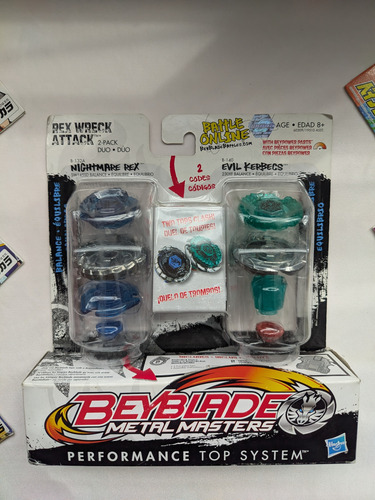 Beyblade Metal Fight Hasbro Rex Wreck Attack 2 Pack (Usado)