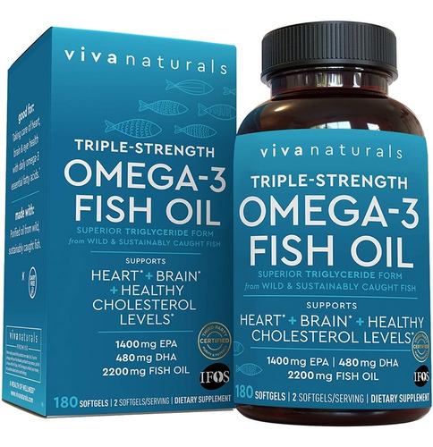 Viva Naturals Omega 3 Fish Oil - Unidad a $2528