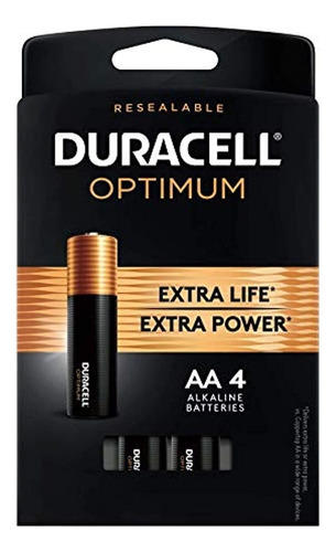 Duracell Optimum Pilas Aa, Paquete De 4 Unidades,