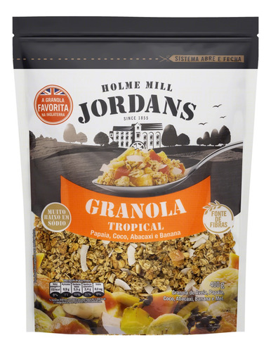 Granola Jordans tropical em pouch 400 g