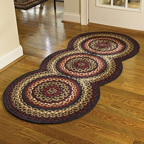 Alfombras Trenzadas Folk Art Style Runner, 30