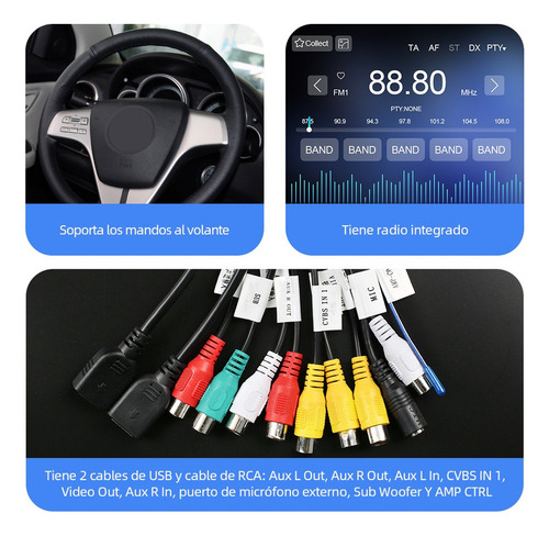Estéreo 4+64g Carplay Para Mazda 6 2009-2013 4k Wifi6 Bt Gps