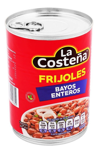 Caja Frijol Bayo Entero De 560 Grs Con 12 Latas