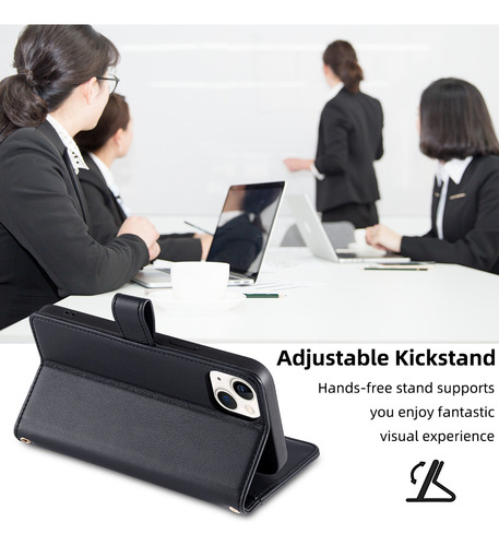 Funda De Cuero Para iPhone Carcasa De Bolsa Con 2 Correa