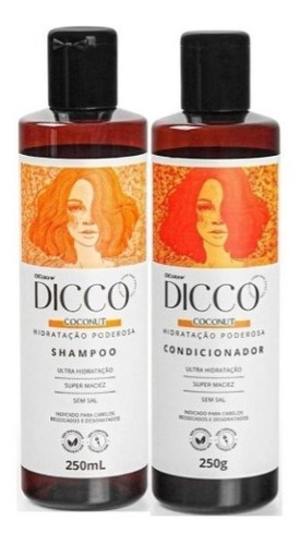 Shampoo E Condicionador Hidratação Coconut Dicco Kit