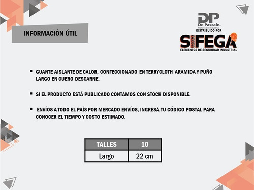 Imagen 3 de 4 de Guante Terrycloth Aramida Hilo De Kevlar Alta Temperatura