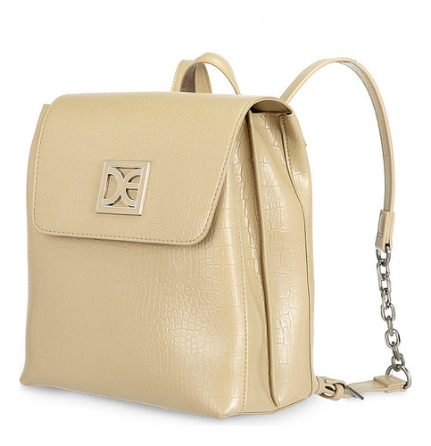 Bolsa Backpack Cloe Oronia Mediano Color Beige