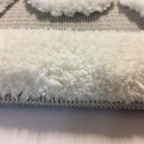 Tapete Decorativo Tejido Suave Burbujas Blanco 1.60x2.30mts