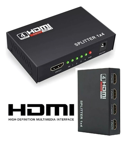 Divisor Hdmi Splitter 4 Hdmi Full Hd 1080p