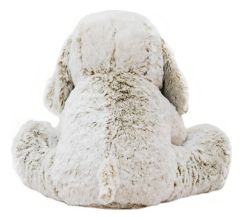 Perro con orejas caídas en felpa gris 36 cm