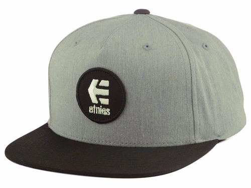 Etnies Rook Gorro Gris Negro Snapback Osfm Skate Ajustable