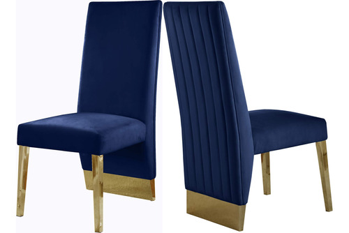 Meridian Furniture 755navy-c Porsha Collection Modern | Sil.