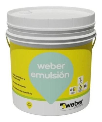 Weber Emulsion 10 Lts Microcemento Micropiso Weber Alisado