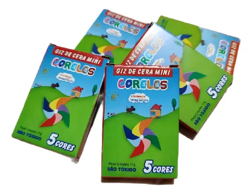 65cx Mini Giz de Cera 5 Cores, Não Tóxicos | MercadoLivre
