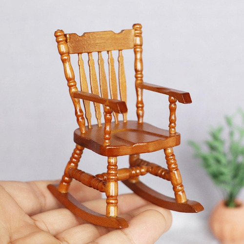 Silla Mecedora Para Exteriores 1:12, Sillón Artesanal Con