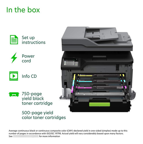 Impresora Láser Multifunción Un Color Lexmark Mc3326adwe Con