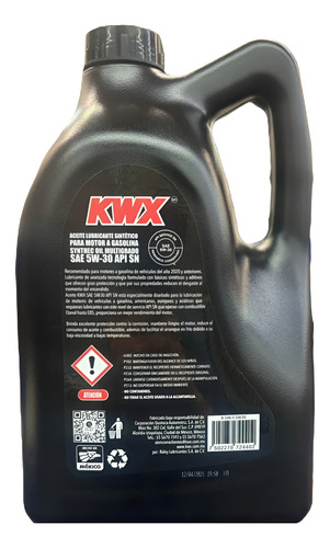 Kit Cambio Aceite Onix 1l 2020 2021 2022 2023 2024 2025 5w30