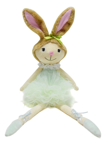 Easter Bunny Doll Statue Decor Sculture Lindo Adorno Verde