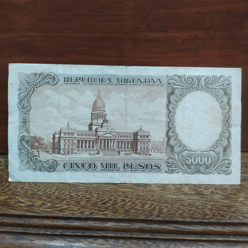 Antiguo Billete 5000 Pesos Moneda Nacional 1966 Bott 2177