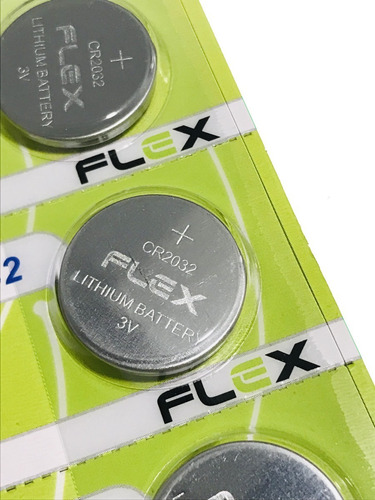 Imagem 2 de 2 de 10 Baterias De Lítio Flex Cr2032 - 2 Cartelas Com 5 Unidades