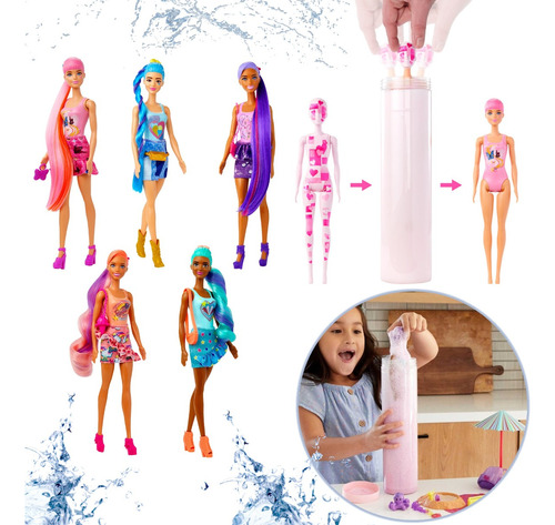 Boneca Barbie Color Reveal Com Varias Surpresas - Mattel