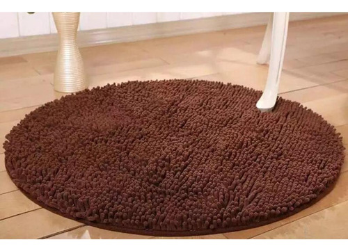 Alfombra De Agua Absorbente Dia. 100cm Café