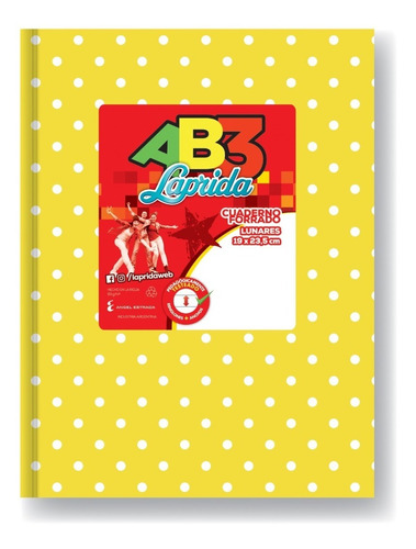 Cuaderno Laprida Ab3 / Abc Lunares Ray 50h Amarillo