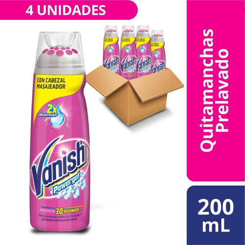 Vanish Quitamanchas Power Gel 200ml Pack 4 Unid