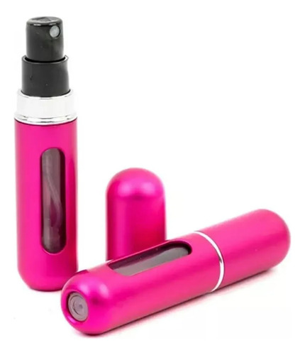 2 Mini Perfumero Recargable X2 Unidades 5ml Portátil Fucsia Y Rosa