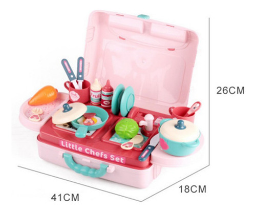 Juego De 30 Piezas De 52 Cm De Mesa De Juguetes De Cocina