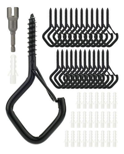 Katerk 25 Gancho Rosca Cuadrado Para Luz Cadena Exterior 1
