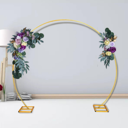 Silk Artificial Flower Arch Decor Pueple Rose Flower