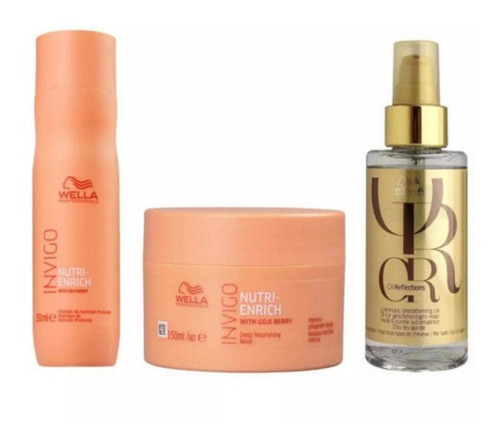 Kit Wella Invigo Enrich + Óleo Reflections 100ml