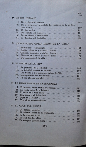 La Importancia De Vivir - Lin Yutang - Susamericana 1945 (Usado)