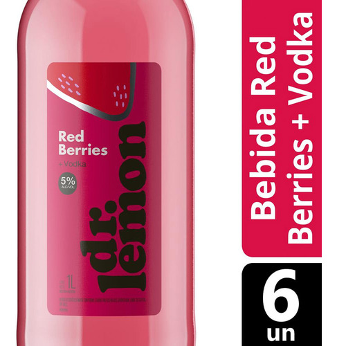Dr Lemon Red Berry Xl Botella X 1 Litro X6
