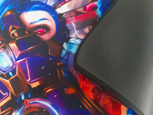 Mousepad Gamer Xxl Antideslizante De Anime, Juegos Y Series Lol - Jinx Personalizado