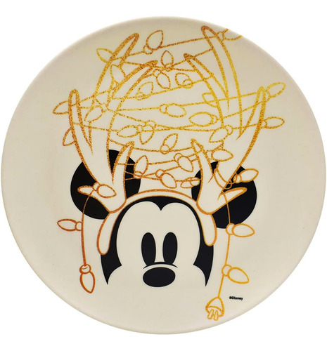 Vajilla Mickey Mouse Disney Navidad 12pzs Bambú Ecológica