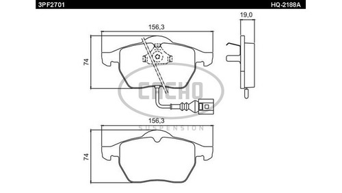 Pastilla De Freno Del P/ Volkswagen Bora / Golf Iv C/sensor