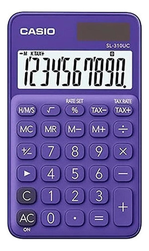 Calculadora De Bolso Casio 10 Dígitos Roxa Sl-310uc Cor Roxo