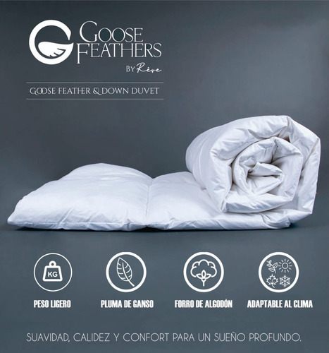 Edredon Plumon Duvet Plumas De Ganso Importados Americanos