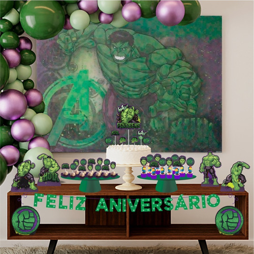 Kit Festa Fácil Incrível Hulk - Decoração De Aniversário