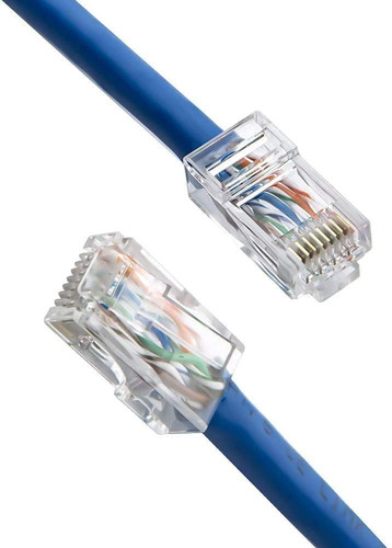 Conector Fichas De Red Rj45 Paquete X 100 Categoría 5 Y 5e