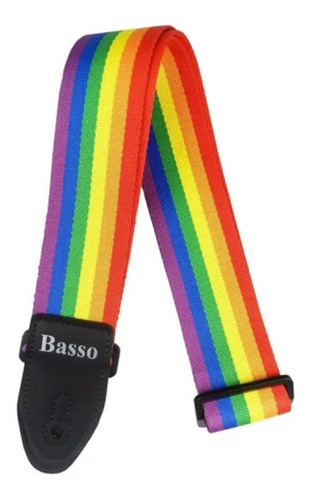 Correia Basso Sintético Arco Iris Colorido + Sf290