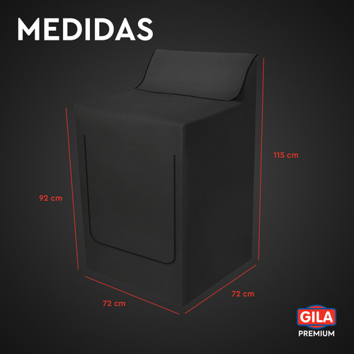 Gila Funda Para Secadora Protector Impermeable Afelpado Premium Color Negro