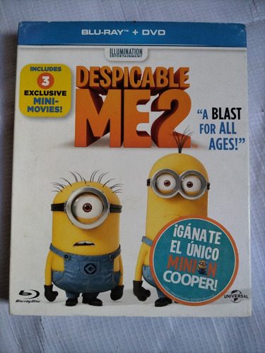 Desdicable Me 2 Combo Película Dvd + Blu-ray Doble Disco (Usado)