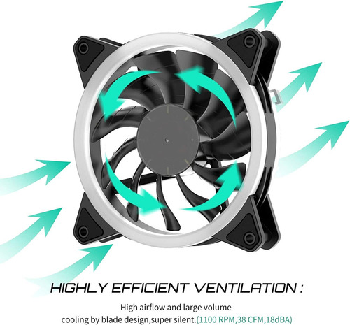 Pack De Ventilación Uphere, P/ Gabinete, Inalámbricos, Rgb