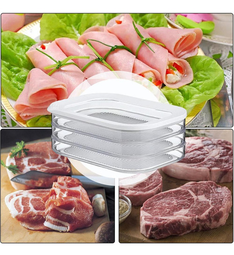 Recipiente Para Carne De Almuerzo Para Refrigerador, Caja De