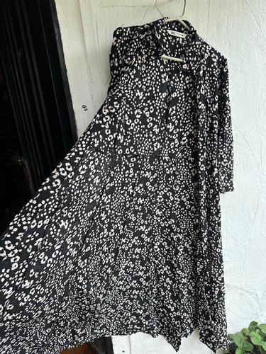 Zara Vestido Playero Túnica Camisero Floreado (Usado)