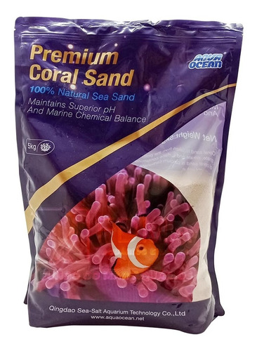 Substrato P Aquários Marinhos Aqua Ocean Coral Sand #1 -5 Kg