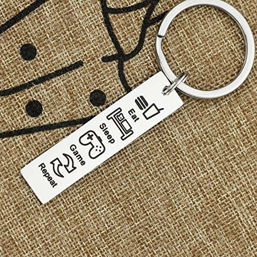 Imagen 4 de 7 de Llavero Kivosiiviz Gamer Keychain Eat Sleep Game Repetir Re